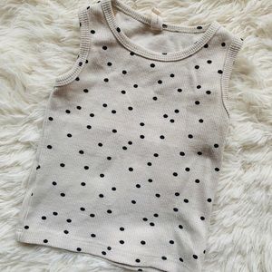 Quincy Mae Ribbed baby tank “pebble”